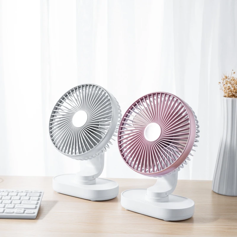 New Arrival Personal Mini Oscillating Desk Fan DC 5V USB Rechargeable Table Fan digital display Desktop fan