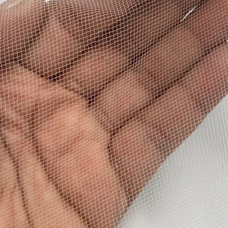 100% 20D Nylon Transparent Knit Net Mesh Soft English Tulle White Wedding Gown Dress Veil Illusion Roll Tulle Bordado Fabric