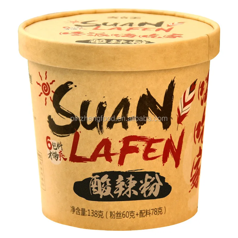 (138g*6 box) fast food authentic suan la fen spicy noodles noodle cup good taste hot and sour instant rice noodles wholesale