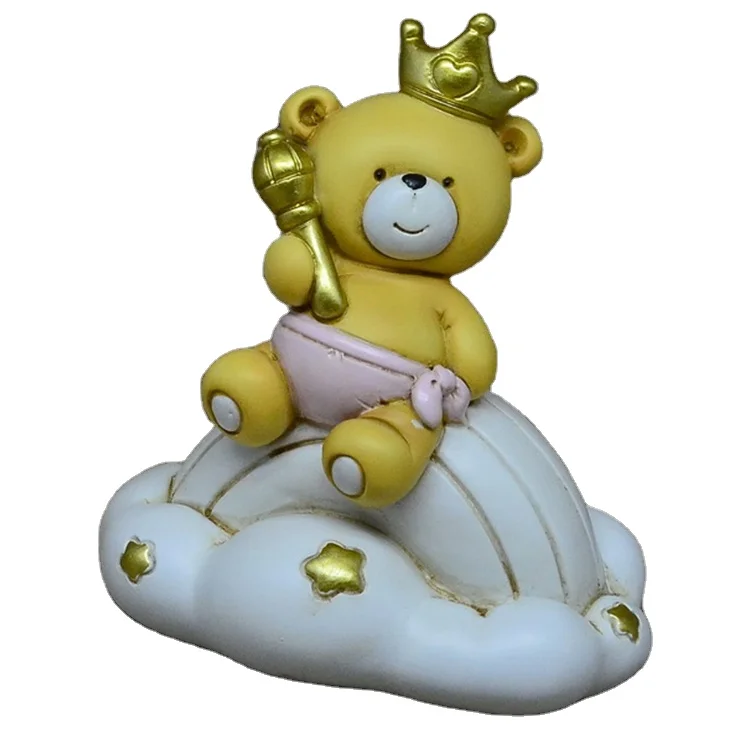 Baby Bear Resin Statues Baby Shower Souvenir Party Favor Home Decoration Wholesale Resin Mold