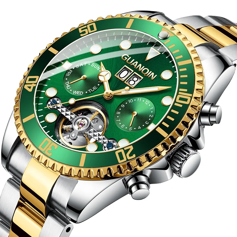 Guanqin Watch Orologio meccanico automatico maschile turbillion multifunzione di lusso 2021 Design