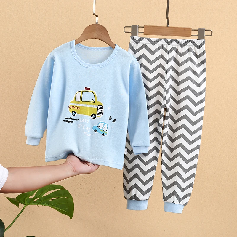 
Autumn Long Sleeve Long Pant Boys and Girls Sleepwear Sets Kids Clothes Sets Kids100% cotton Clothing 