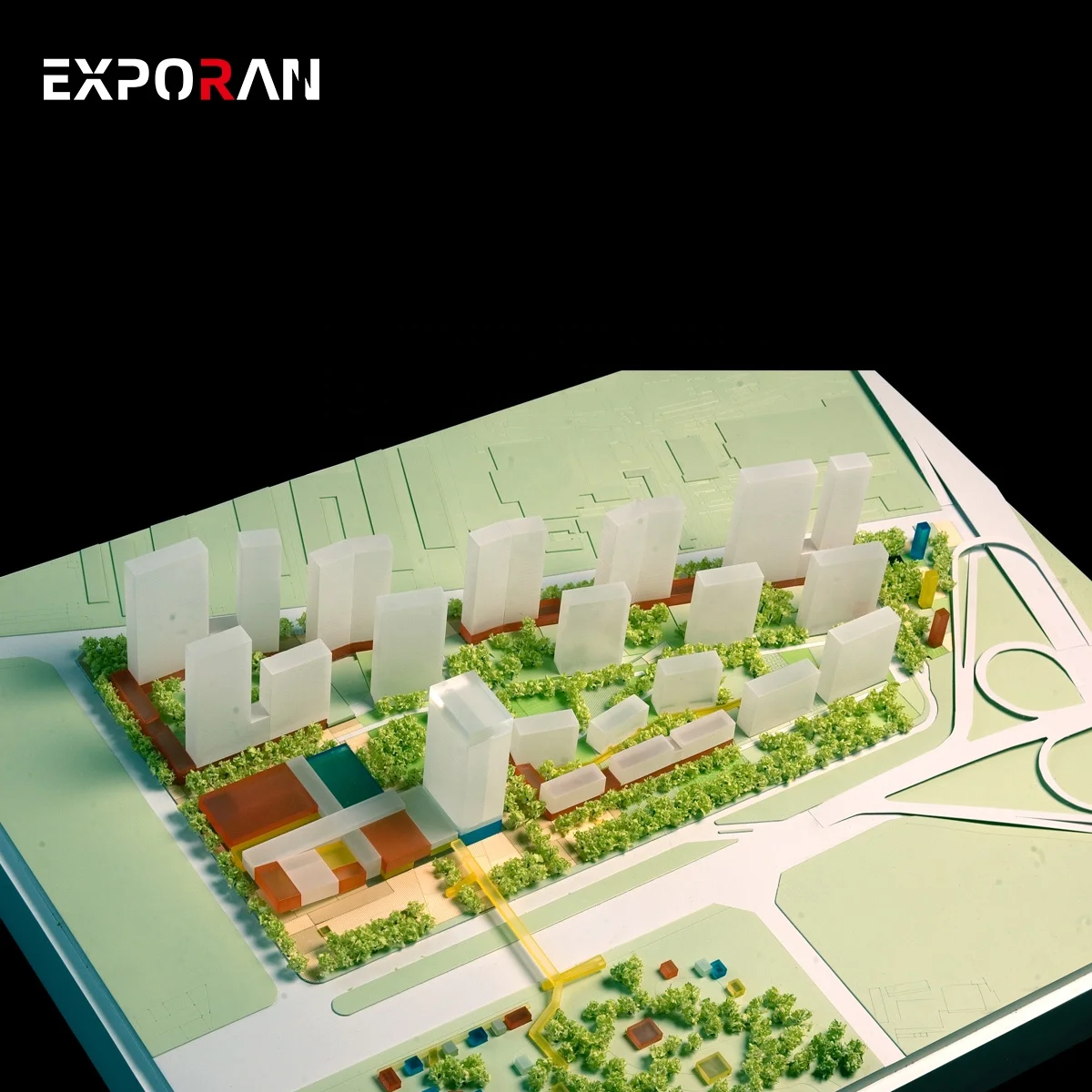 3d view master plan model for city and urban plan ,light landscape model city model landscapes