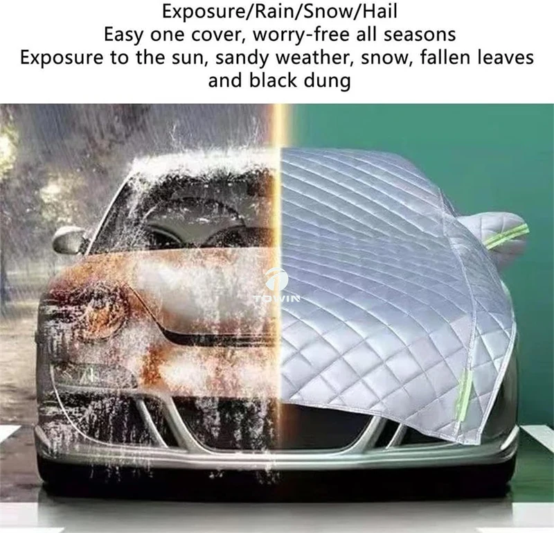 Odm Waterproof Polyester Full Car Protector Cover Anti Sunlight Snow Hail Outdoor Car Cover