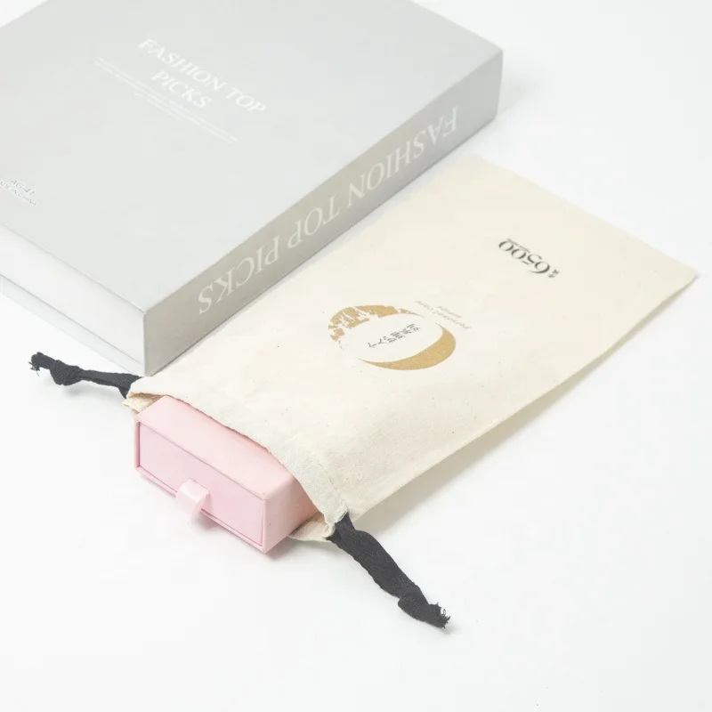High Quality Factory Direct Sales Natural Cotton Cosmetic Packaging Drawstring Pouch Bags