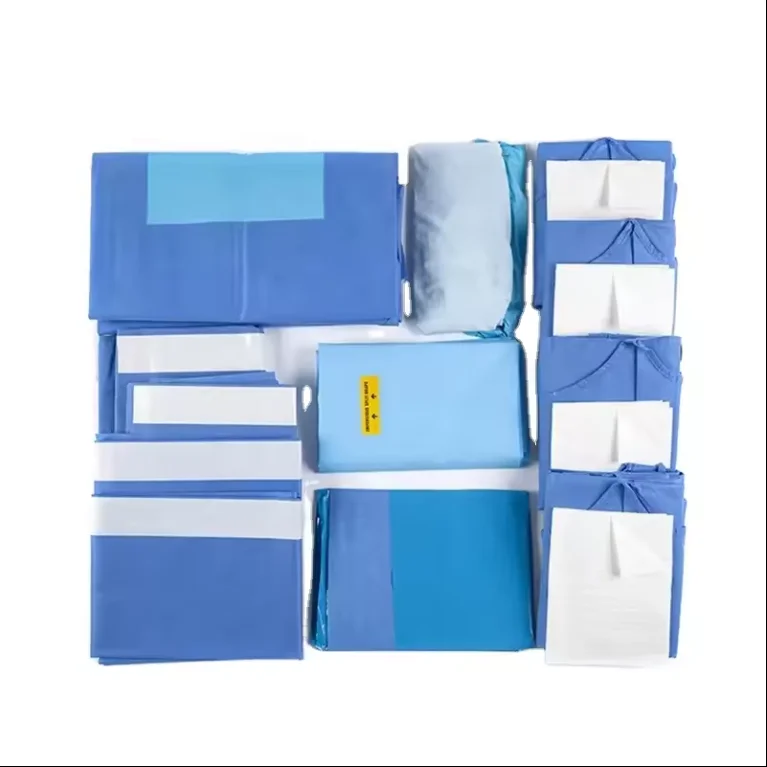 High Quality Surgery Disposable Nonwoven Surgical Kit Laparotomy Drape Pack Gown