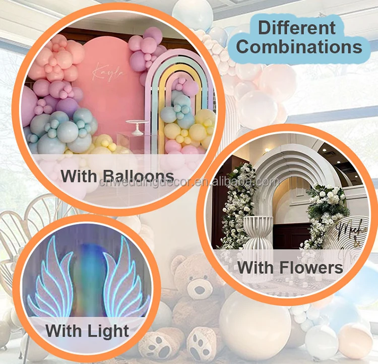 Wedding Backdrop 6.5ft Semi-circle Acrylic Champagne Wall Prosecco Wall Drinks Wall for Party Decor