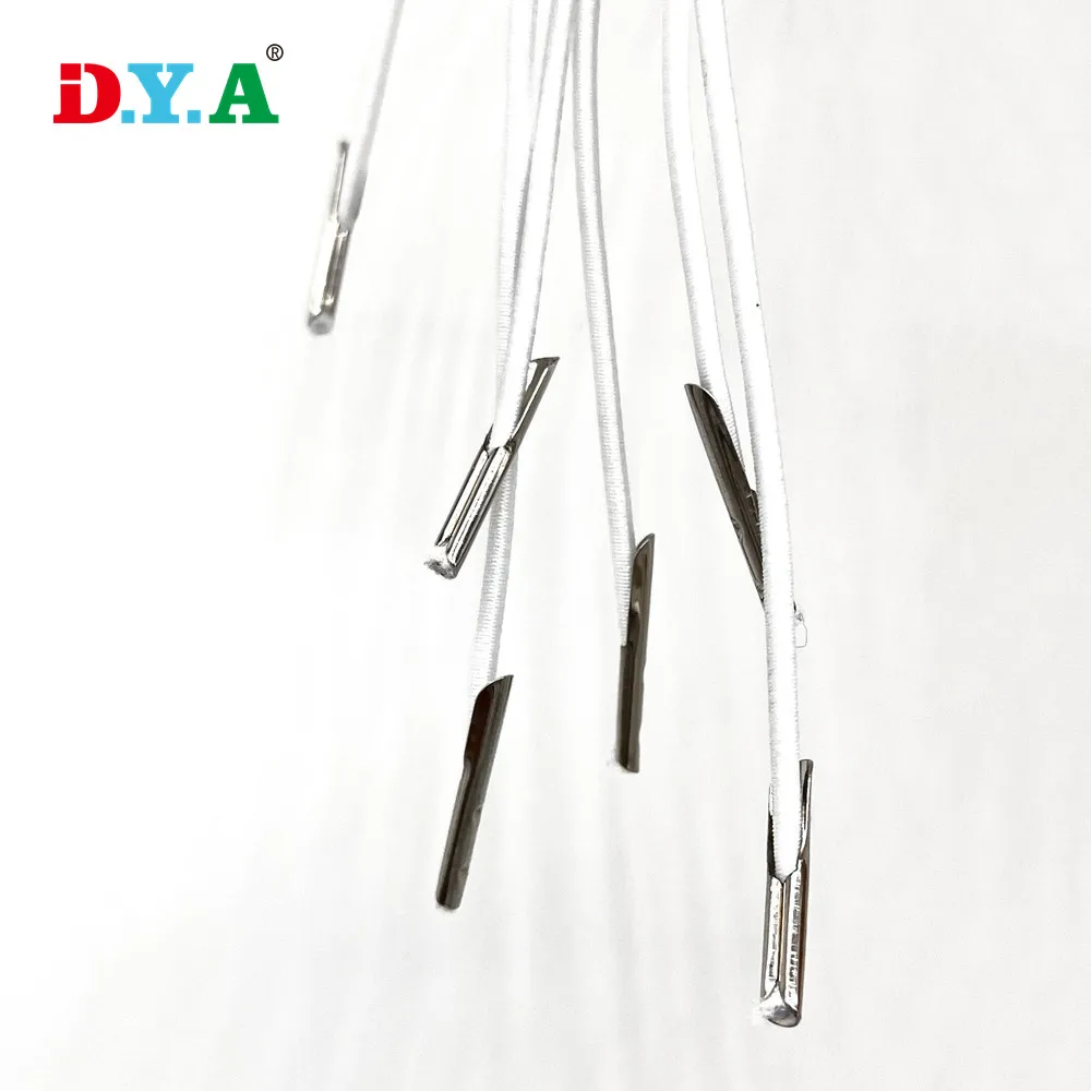 Customize White Barbed Elastic Cord  Strings With Metal Barbs for Notebooks