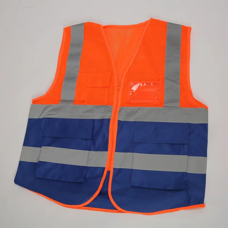Construction Safety Site clothes Multi Pocket V-Neck Environmental Sanitation Work Reflective Vest