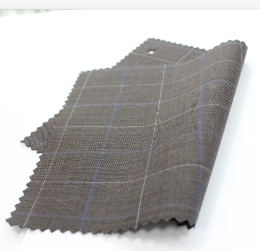 High Quality 100% Worsted Merino Wool Fancy Check For Regular ready stock