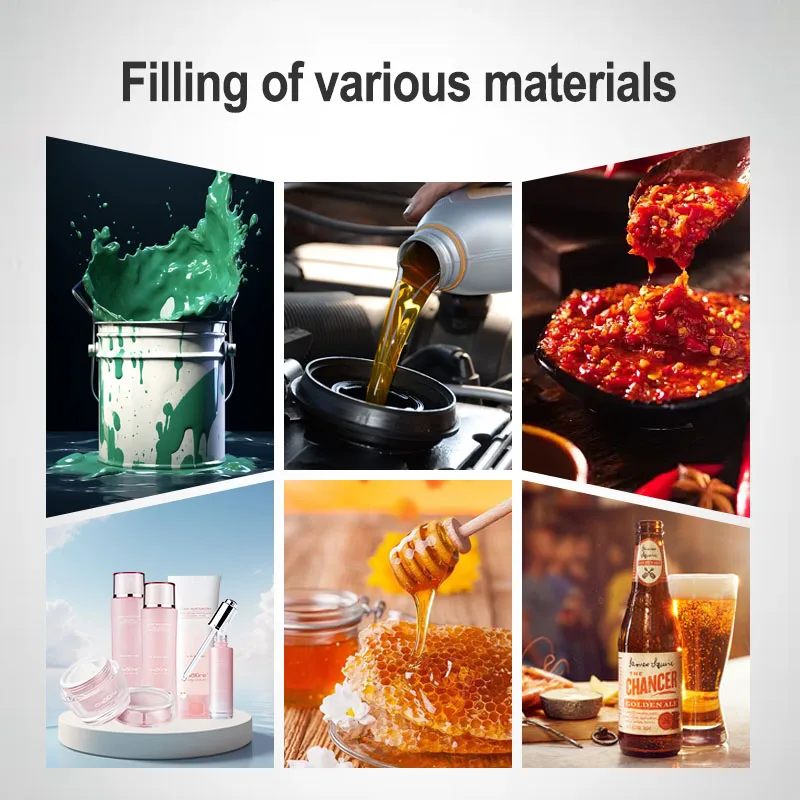 Semi-automatic solvent additive sulfuric acid nitric acid oil barrel filling machine