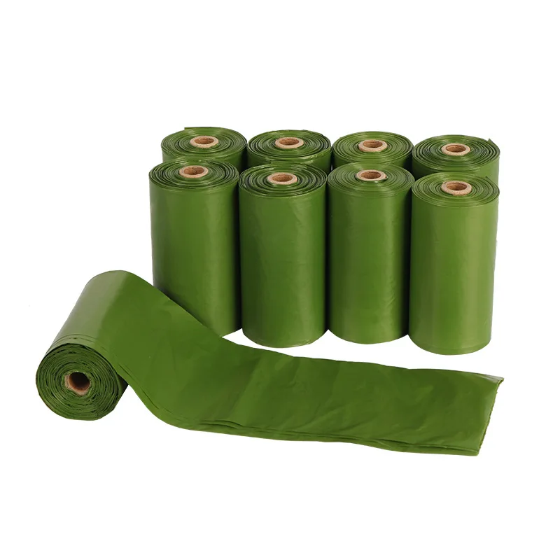  Fully Compostable Disposable Poo Bag Customized Pet Biodegradable Corn Starch Dog Poop Waste Bolsas Caca