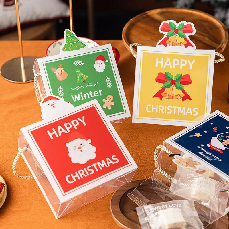 christmas gift box transparent plastic  box  ,Christmas plastic gift box with lid