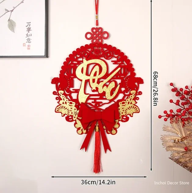 Home Hanging Ornament Chinese Lunar New Year 2024 Vietnamese Spring Festival Hanger