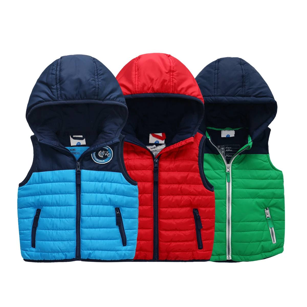 OEM Изготовление на заказ, Детский жилет с подкладкой для мальчиков и девочек, ветрозащитная Детская куртка без рукавов, детская одежда
