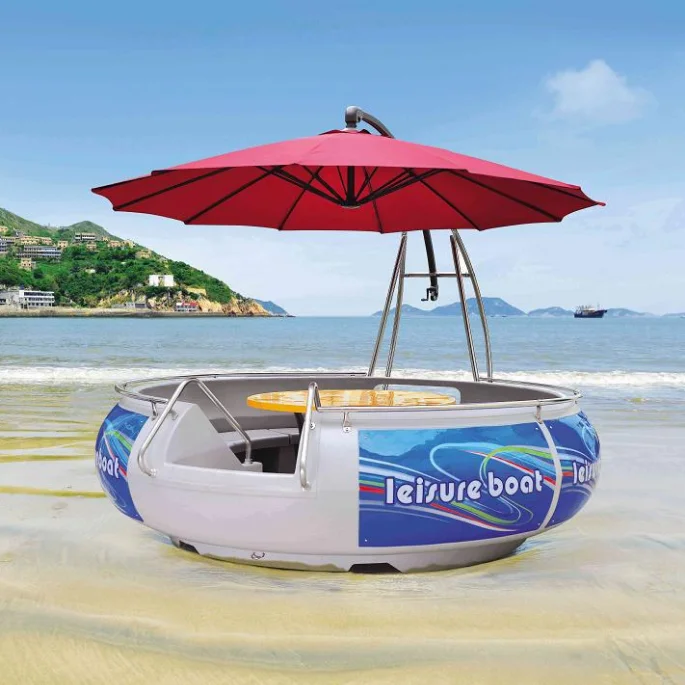 
CE certificated customized 500w solar panel sault water donut BBQ boat grill barbecue restaurant boat 