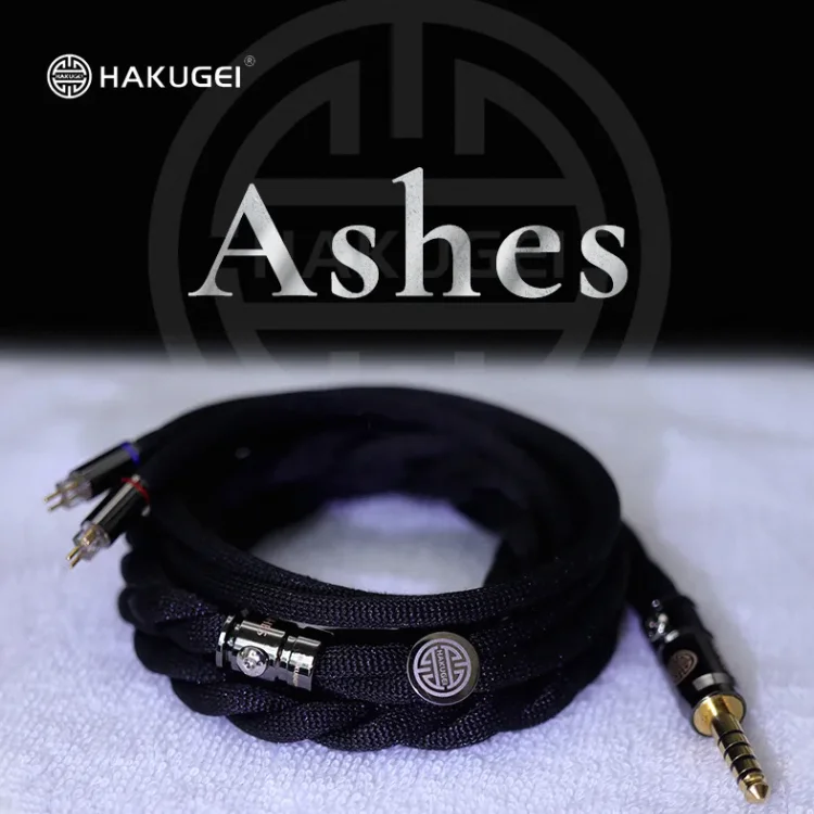 Пепел хакугей. Litz 7N OCC медный хлопковый экранирующий кабель для наушников 4,4 3,5 2,5 0,78 mmcx