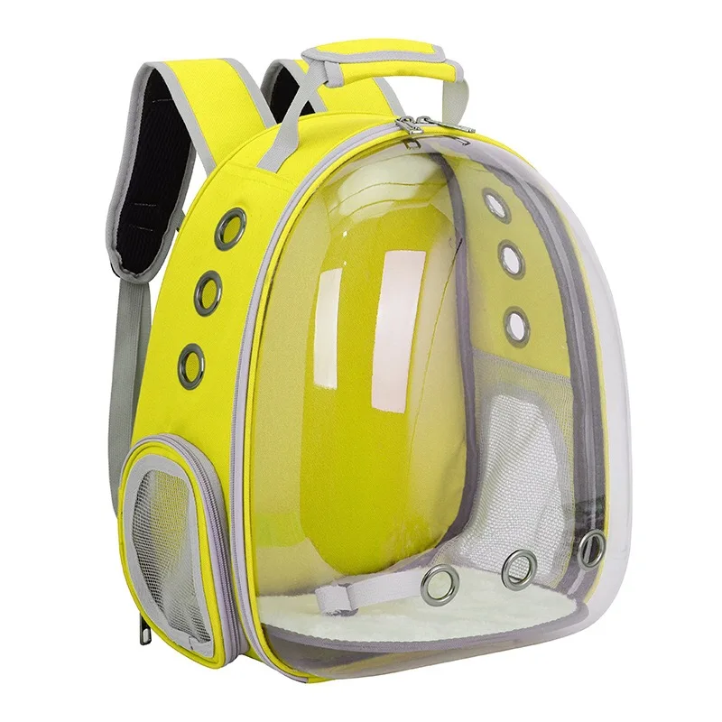 Portable and durable pet travel strap small animal backpack strap space capsule transparent pet bag