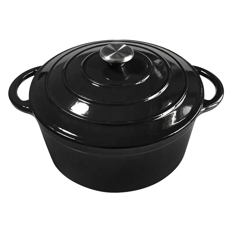 Pre-seasoned Non stick Cast Iron Enamel Cooking Pots Casserole Enamel Coating Kitchen Cookware Dutch Oven