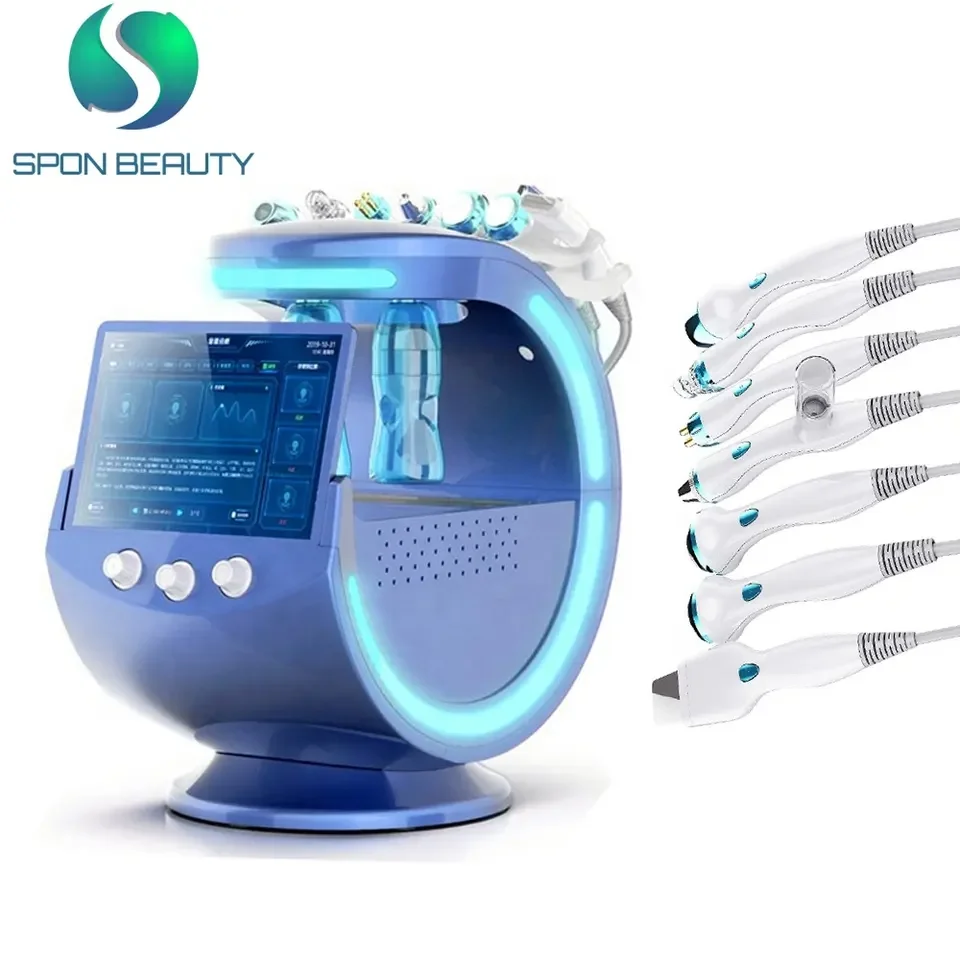 Professional 7 in 1 Multi-functional Hydro Oxygen Facial Water Peel Smart Ice Blue Skin Hydrodermabrasion Machine1