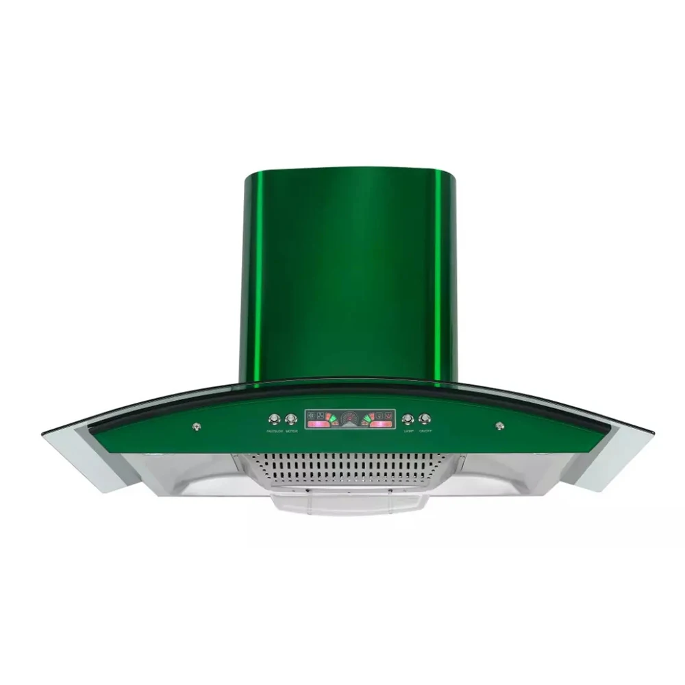 Super High Suction 3 Speed Touch Control 900 mm Aluminium Filter 32# Copper Motor Range Hood