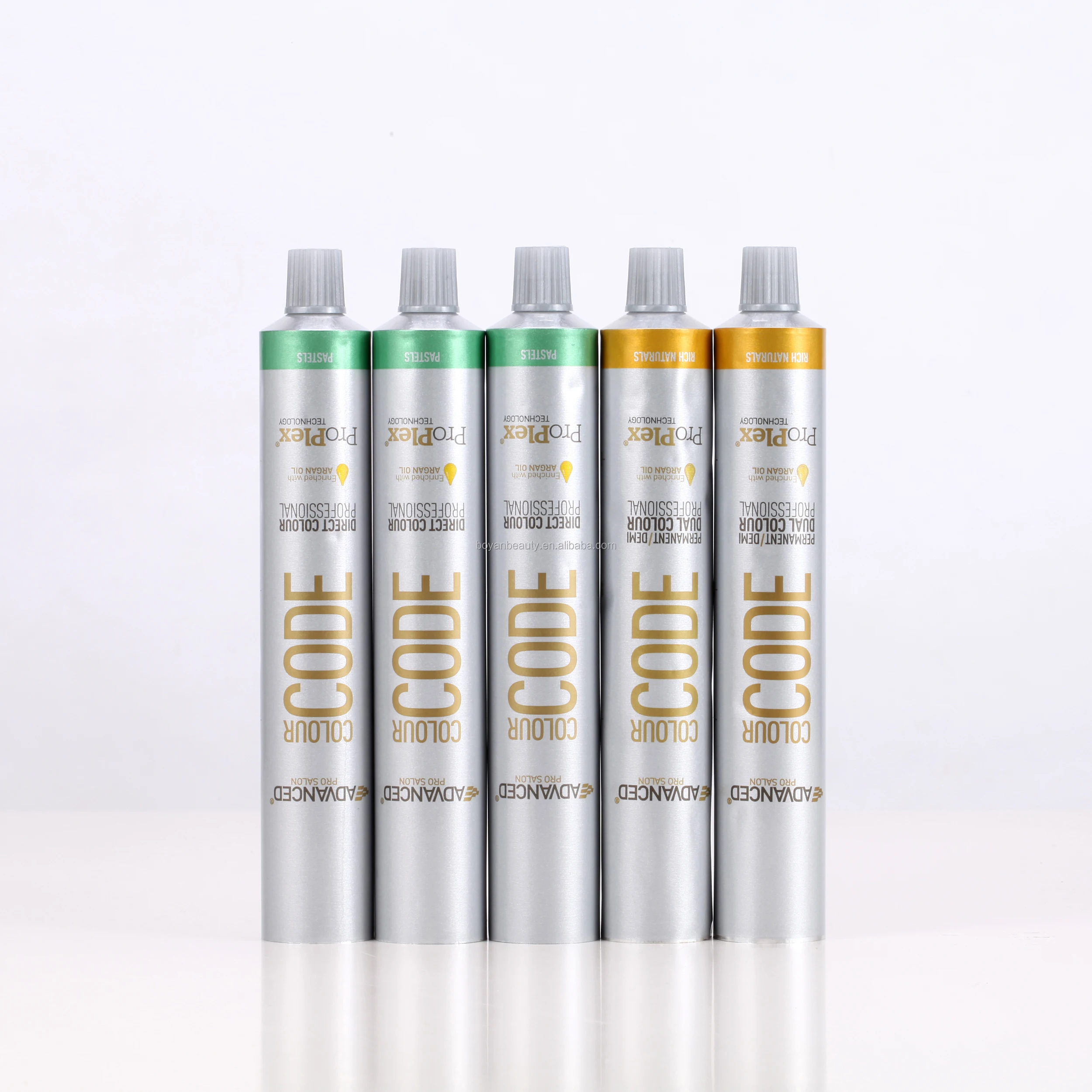 Factory hair color tube aluminum  professional hair color tube roller for packing colors