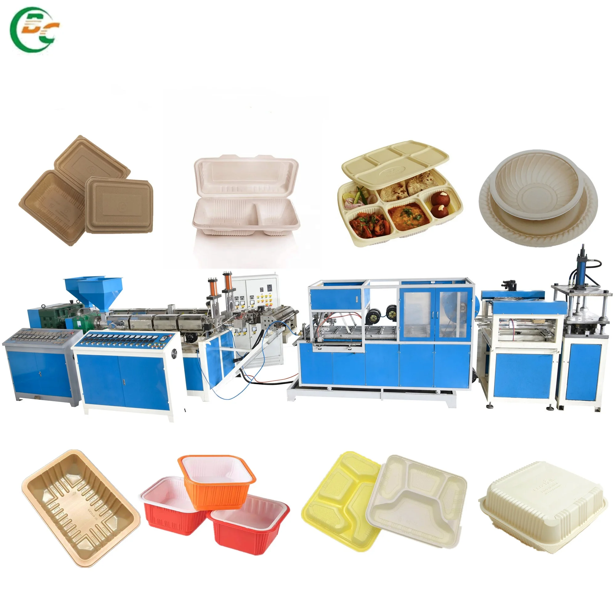Биоразлагаемая пластиковая машина для производства тарелок/лотков для еды