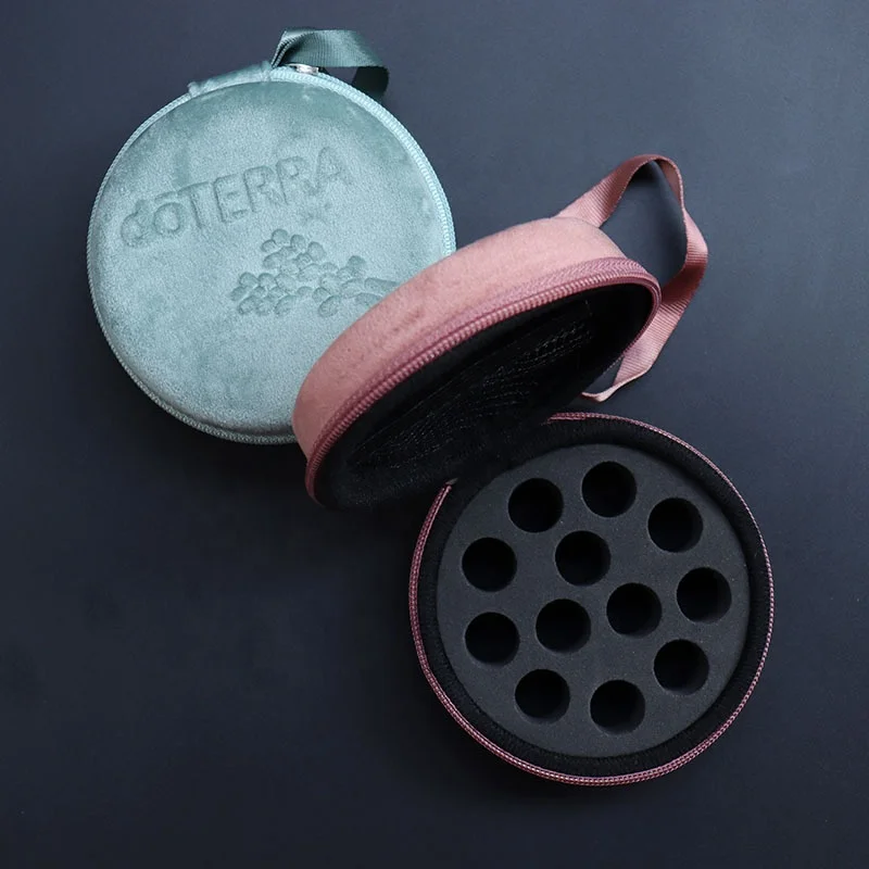 Essential Oil Case for DoTERRA 12 Slots 1ml2ml Velvet Storage Bag Essential Oil Bottles Holder Travel Carrying Hanging Organizer