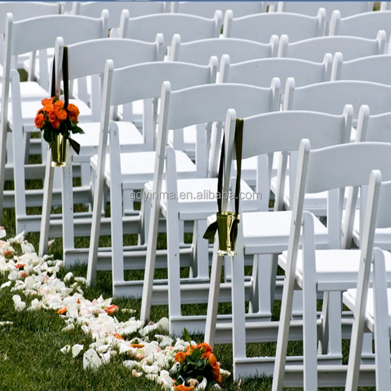 Plastic Resin  white folding chairs For Events  Wedding Party chair Wimbledon  Banquet foldable outdoor furniture garden chair