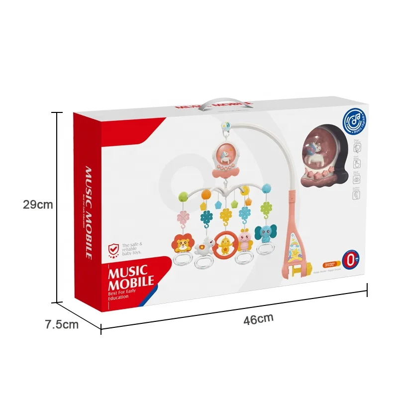Детский подвесной мобиль с дистанционным управлением, музыкальный комплект для детской кроватки