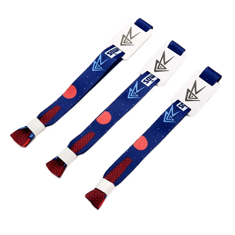 Высококачественный фестиваль пропагандистского мероприятия полиэфирная лента Uhf NFC RFID браслет с регулируемым замком