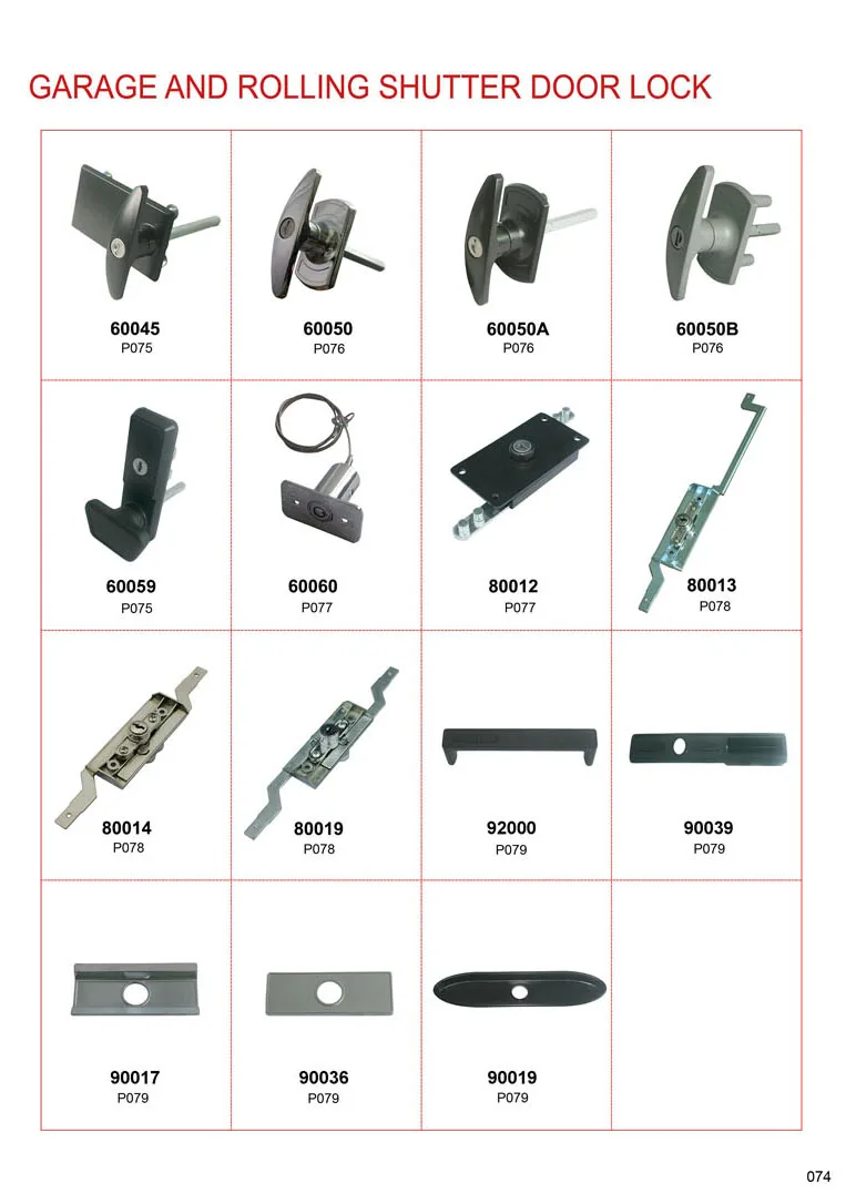Garage and rolling shutter door lock 60045
