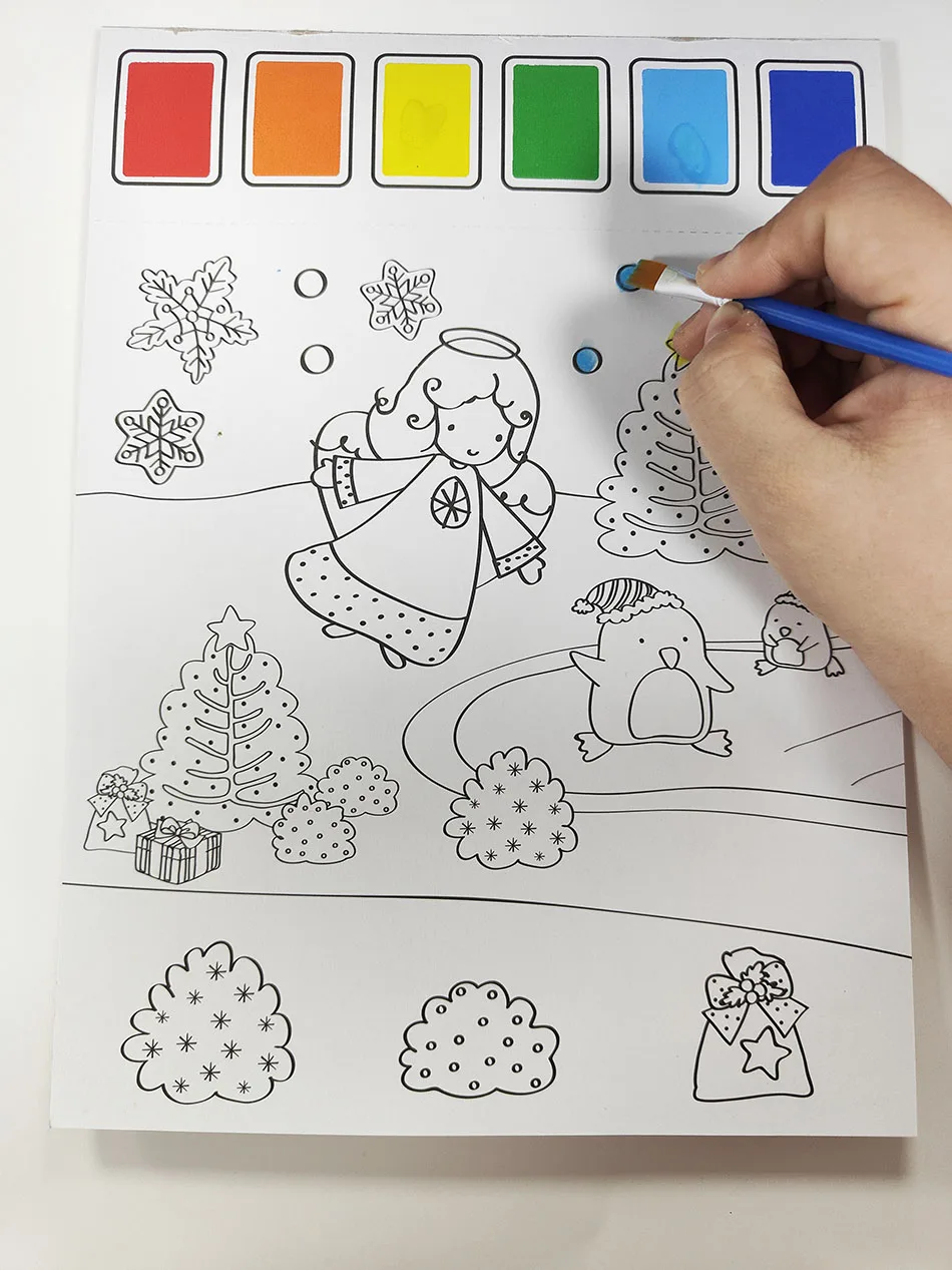 Custom Paint with Water Books Drawing Toys Watercolor Painting Paper Mess Free Coloring Book Arts and Crafts Gifts For Kids