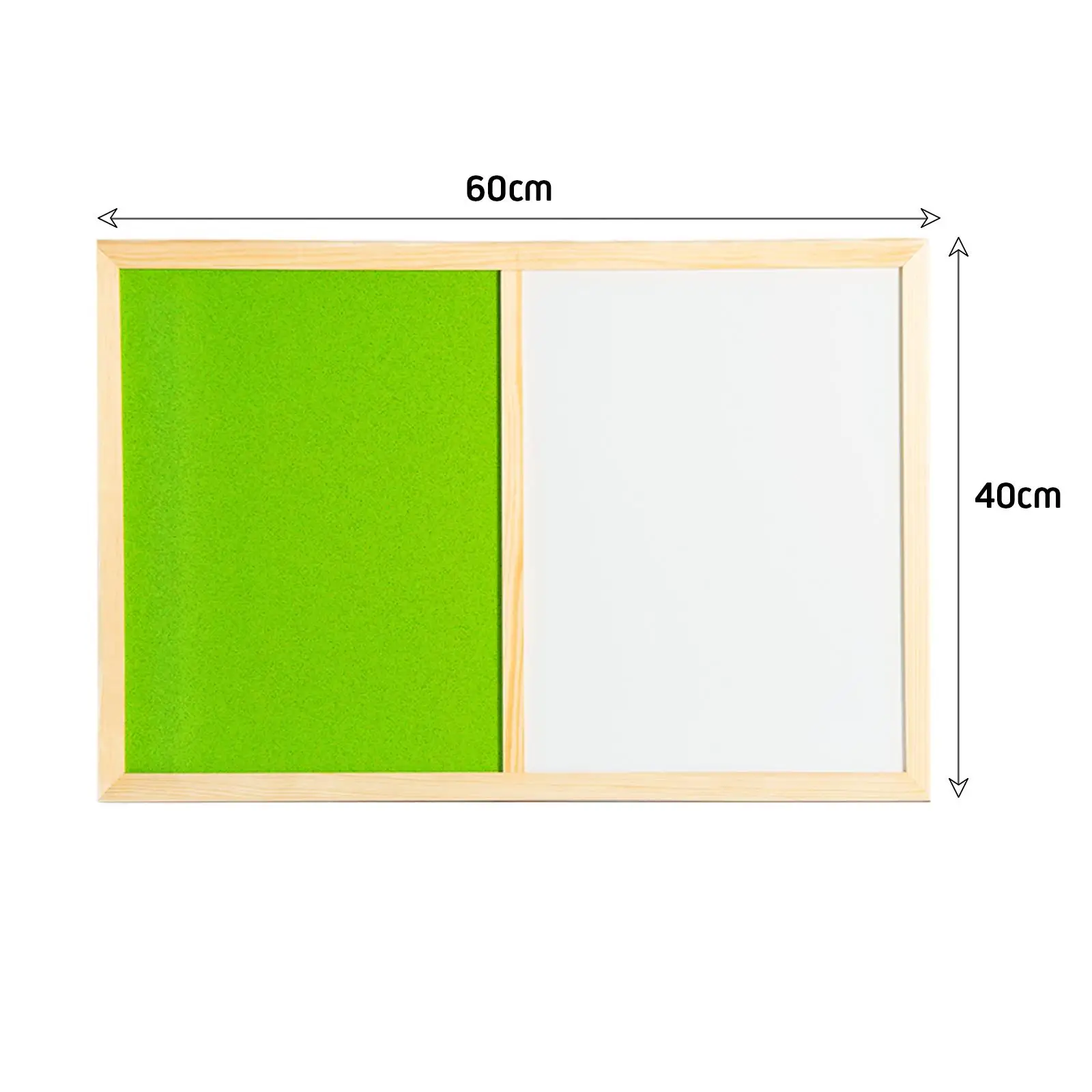  Colorful Combination Dry Erase White Bulletin Notice Felt Board With Pine Wooden