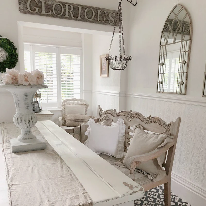 45x45cm organic European  Stone washed 100% Flax linen cushion cover Sublimation Blanks Pillow Cases With ruffled edge