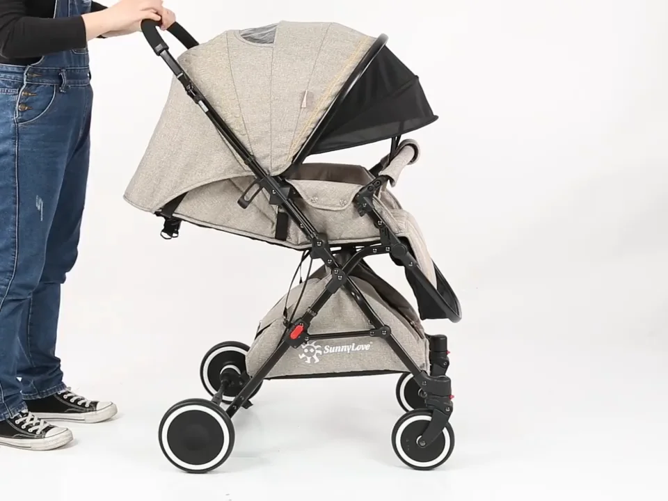 Оптовая продажа с фабрики качественная Автоматическая роскошная классическая детская складная коляска для малышей легкие портативные коляски