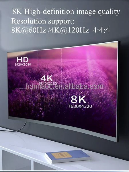 30% Off Premium 8k 60Hz Hdmi Cable 4k 120hz Uhd Braided Hdmi 2.1 Cable Cord Male To Male For Laptop HDTV