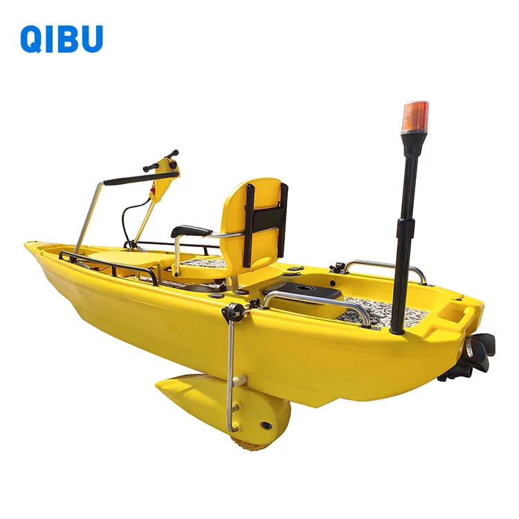 QIBU  2022 Pro Angler Sit On Top Jet power Fishing Kayak With Paddle And Rudder System Included For Sale