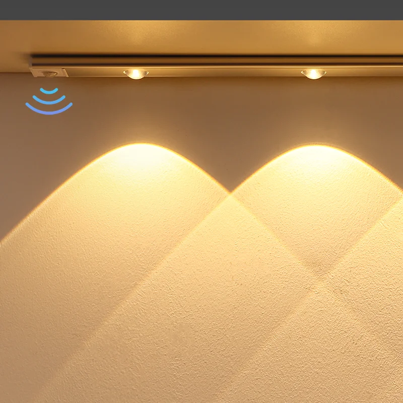 USB LED Night Light Motion Sensor Wireless Ultra Thin LED Closet Light For Kitchen Cabinet Bedroom Wardrobe Indoor Lighting