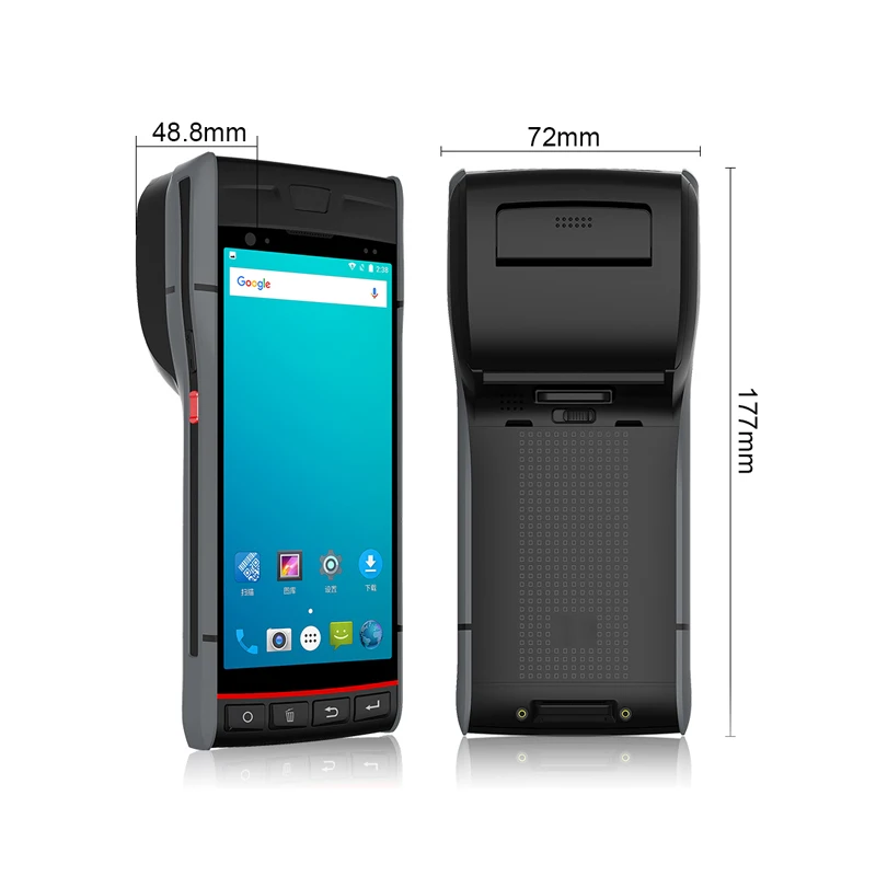 Barway S60 5 дюймов Android 9 0 беспроводной сканер штрих-кодов с принтером портативный PDA мобильный