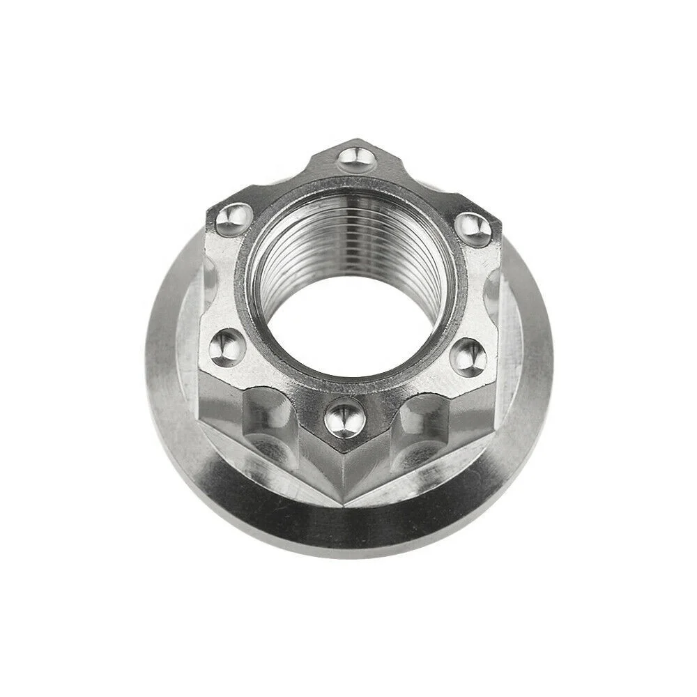 titanium hex flange axle nuts m10 1.25 fine thread for sale