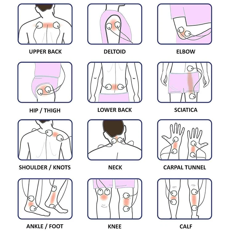 Massage Machine Electric Therapy Impulse Massage Device  Tens Unit Muscle Stimulator Physiotherapy for Pain Relief