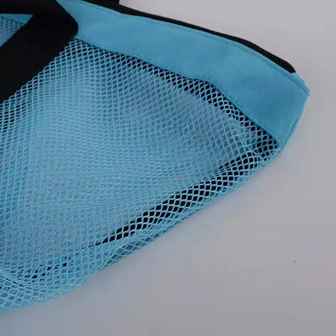 Large Capacity Double Mesh Beach Tote Bag with Insulated Picnic Cooler Travel Bag