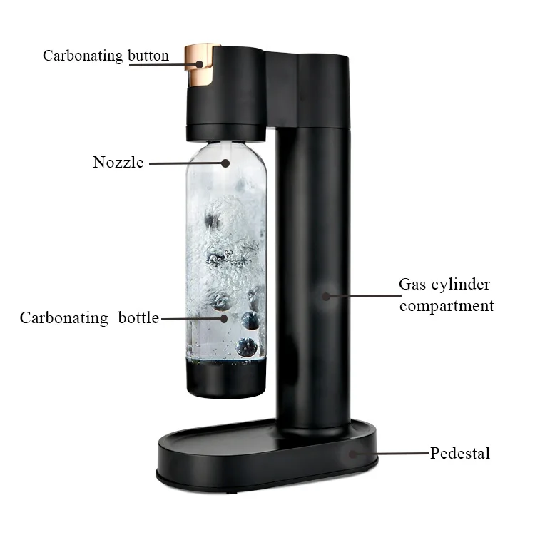 2023 Hot Selling Desktop Soda and Sparkling Water Maker Reusable Soft Drink with Stainless Steel Carbonating Bottle