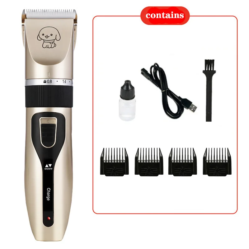 Professional hair clipper trimmer grooming remover pet shaver set with comb for dogs