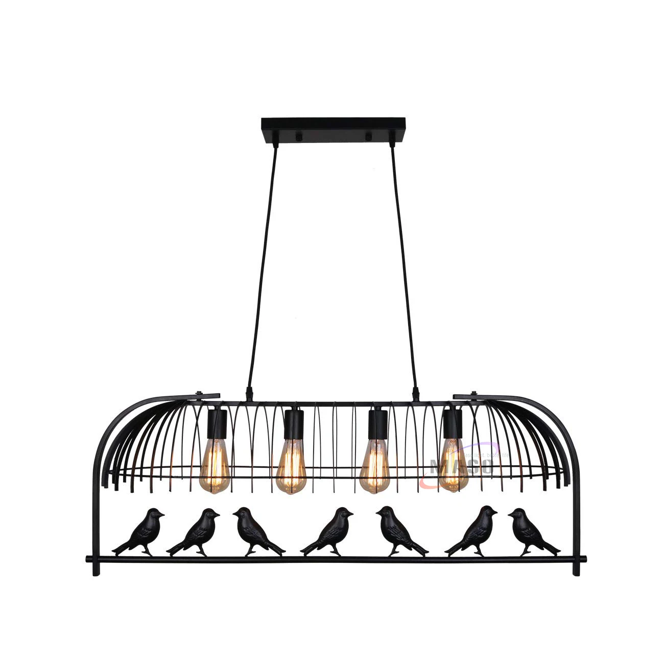 American Country farmhouse Vintage Bird Cage Iron Pendant Lamp for restaurant coffee shop bar interior Retro decoration