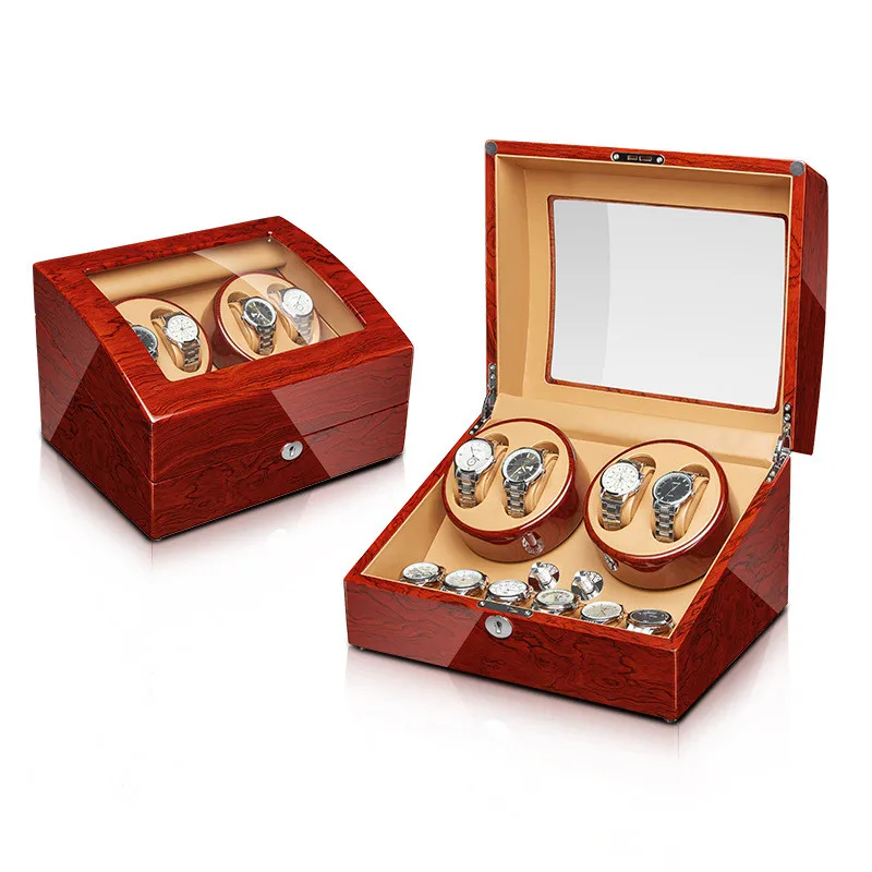 High End Automatic Watch Winder Mechanical Watch Rotation 4+6 watch box case