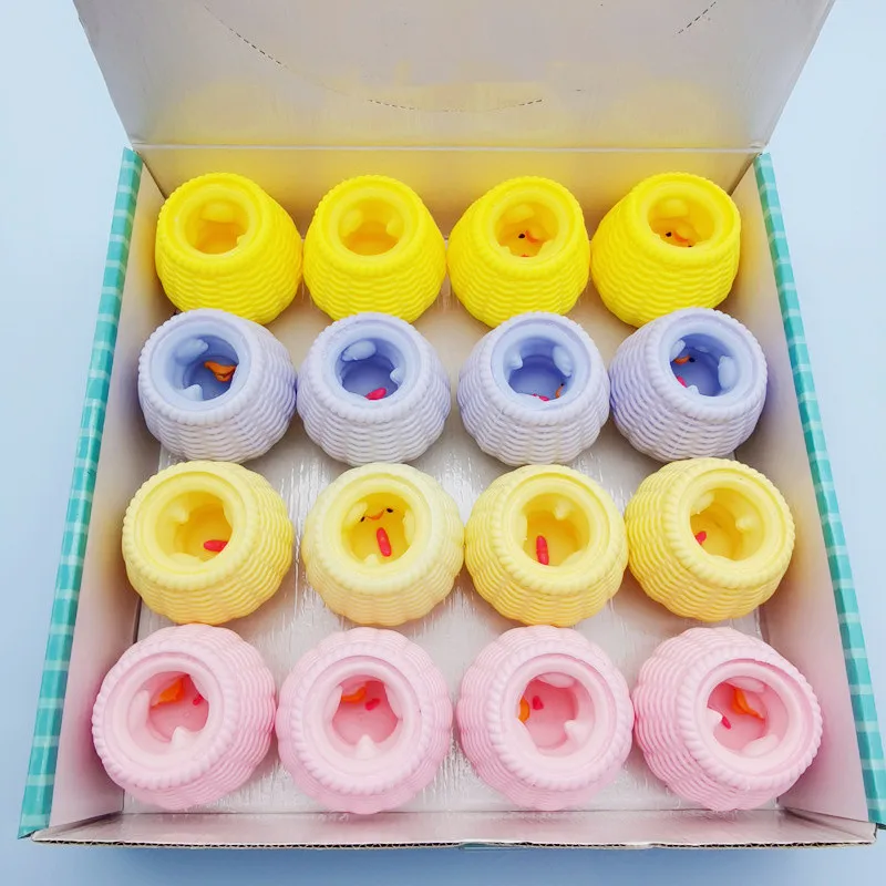 Куриная утка игрушки сжимание декомпрессии смешное дерево пень мультфильм животное антистресс облегчение мягкие интересные сжимаемые подарки для взрослых