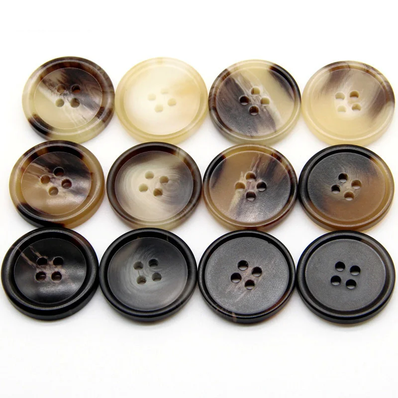 Factory Wholesale Resin Pattern Buttons Four eye Mixed Pattern Buttons Windbreaker Coat Resin Float Pattern Button