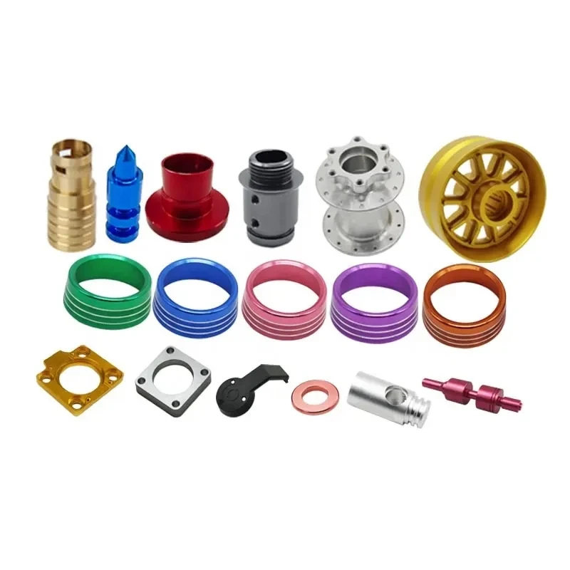 OEM Precision Auto Lathe Mini Small Parts Colorful Aluminum CNC Machining Replacement Parts
